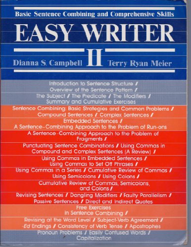9780060411589: Easy Writer II: Basic Sentence Combining and Comprehensive Skills