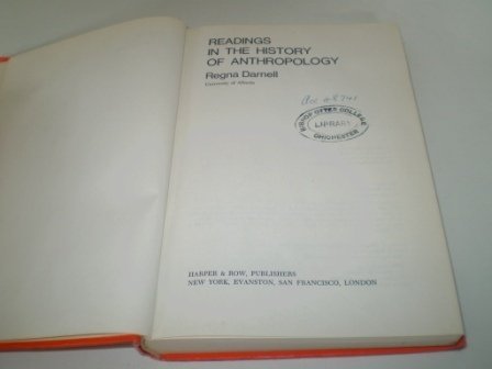 Beispielbild fr Readings in the History of Anthropology zum Verkauf von Better World Books