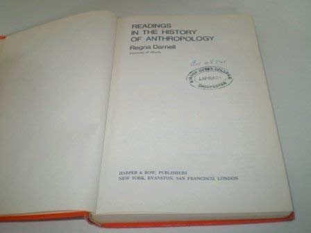 9780060414993: Readings in the History of Anthropology