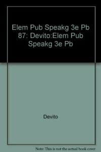 9780060416331: The Elements of Public Speaking