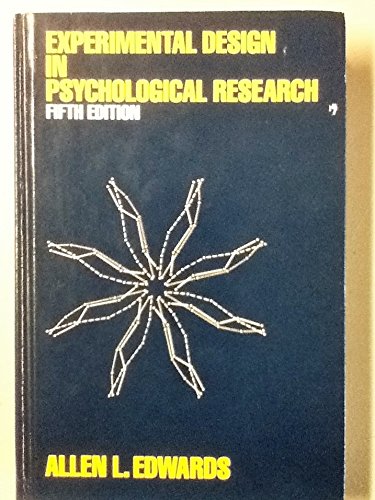 Imagen de archivo de Experimental Design in Psychological Research a la venta por Ergodebooks