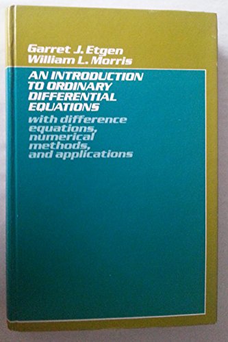 9780060419134: Introduction to Ordinary Differential Equations