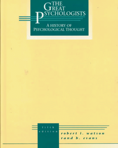 Imagen de archivo de The Great Psychologists: A History of Psychological Thought (5th ed.) a la venta por Persephone's Books
