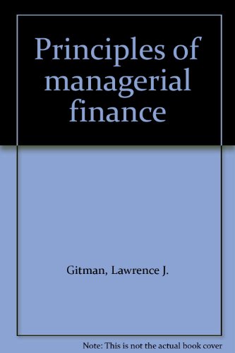 Beispielbild fr Principles of managerial finance zum Verkauf von Red's Corner LLC