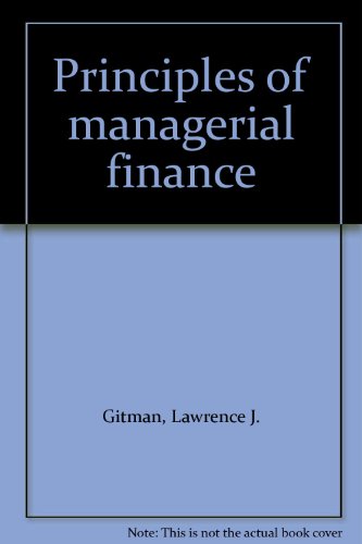Stock image for Principles of managerial finance for sale by Red's Corner LLC