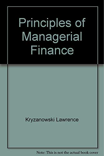 Beispielbild fr Principles of Managerial Finance : Canadian Edition zum Verkauf von Better World Books