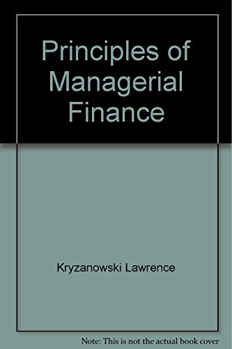 Stock image for Principles of Managerial Finance : Canadian Edition for sale by Better World Books