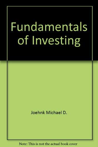 Imagen de archivo de Fundamentals of Investing a la venta por SecondSale