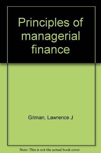 Stock image for Principles of managerial finance for sale by HPB-Red