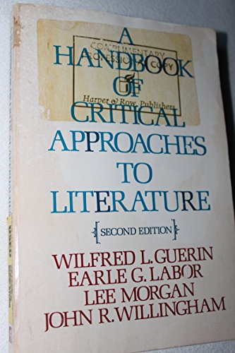 Beispielbild fr a handbook of approaches to literature. second edition. zum Verkauf von alt-saarbrcker antiquariat g.w.melling