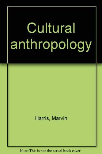 Imagen de archivo de Cultural Anthropology a la venta por Better World Books