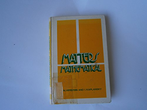 9780060428037: Matters mathematical