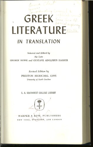 Greek Literature in Translation