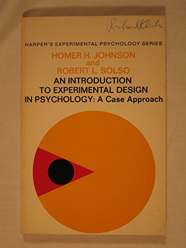 Imagen de archivo de An introduction to experimental design in psychology: a case approach (Harper's experimental psychology series) a la venta por Basement Seller 101