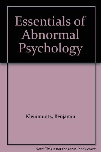 Imagen de archivo de Essentials of Abnormal Psychology a la venta por Half Price Books Inc.