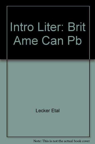 Stock image for Introduction to Literature : British American-Canadian for sale by Amolib Books