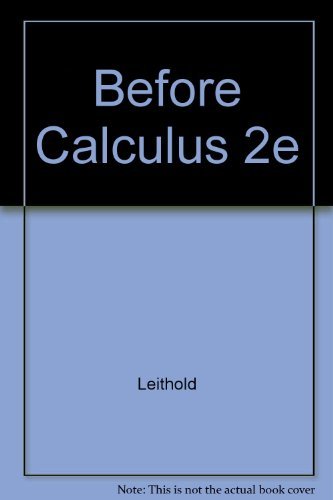 Imagen de archivo de Before Calculus: Functions, Graphs, and Analytic Geometry a la venta por GoldenWavesOfBooks