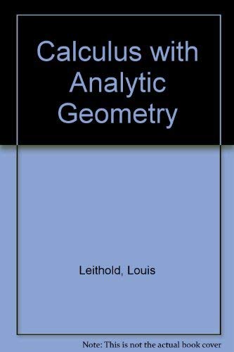 9780060439354: Calculus with Analytic Geometry