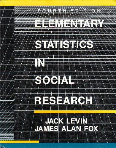 Stock image for Elementary Statistics in Social Research for sale by Better World Books