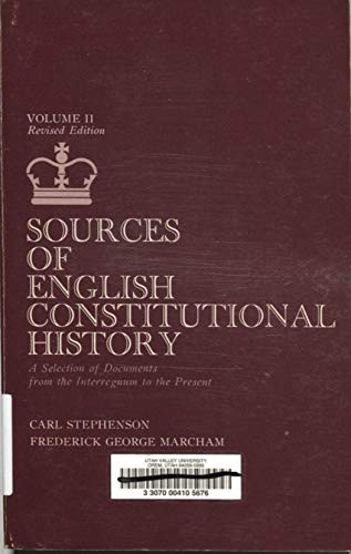 Stock image for Sources of English Constitutional History: v. 2 for sale by HPB-Red