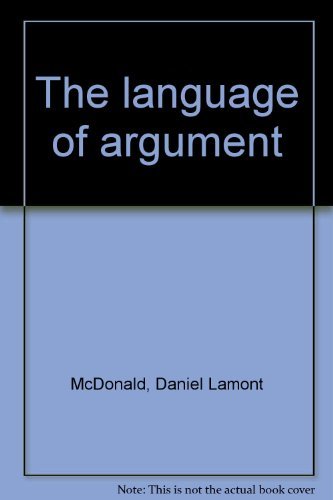 Stock image for The language of argument for sale by Half Price Books Inc.