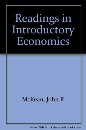 Stock image for Readings in Introductory Economics for sale by Wonder Book