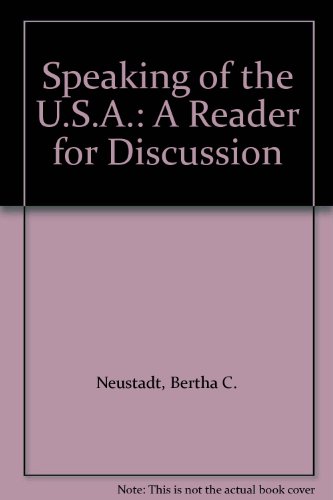 9780060448035: Speaking of the U.S.A.: A Reader for Discussion