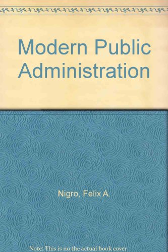 9780060448431: Modern public administration