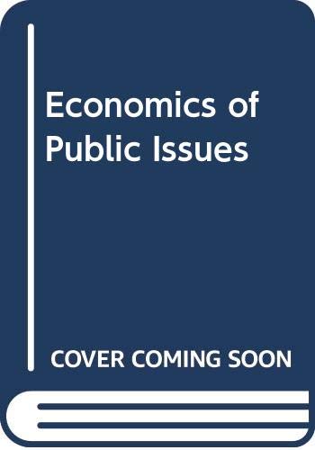 Stock image for The economics of public issues for sale by Cameron Park Books