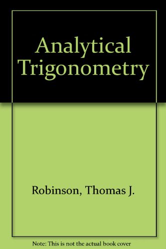 9780060455057: Analytical Trigonometry