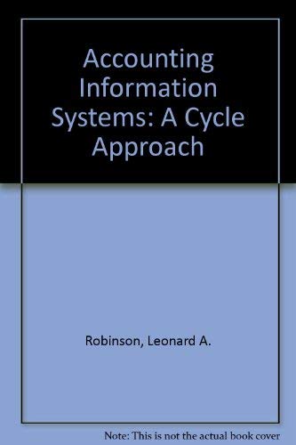 Stock image for Accounting Information Systems: A Cycle Approach: Second Edition for sale by P.C. Schmidt, Bookseller