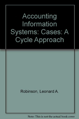 Cases in Accounting Information Systems (9780060455170) by Robinson, Loudell Ellis