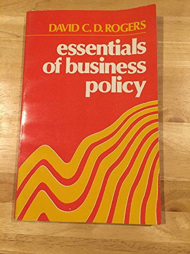 9780060455446: Essentials of Business Policy