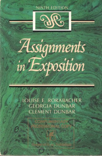 9780060455781: Assignments in Exposition
