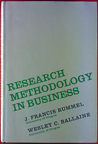 9780060456702: Research Methodology in Business