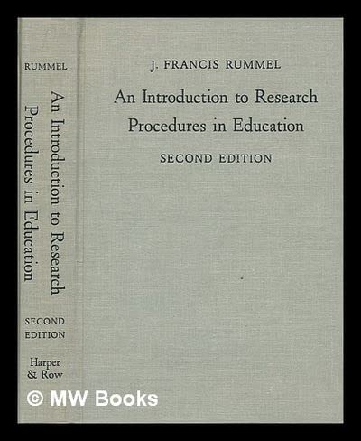 9780060456801: Introduction to Research Procedures in Education