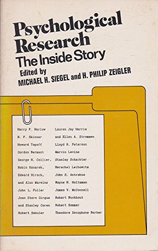 Beispielbild fr Psychological Research: the Inside Story. zum Verkauf von Mythos Center Books