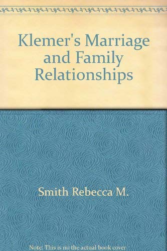 Beispielbild fr Klemer's Marriage and Family Relationships zum Verkauf von ThriftBooks-Atlanta