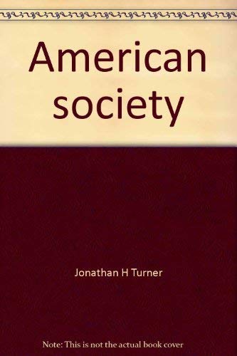 Imagen de archivo de American Society : Problems of Structure a la venta por Better World Books