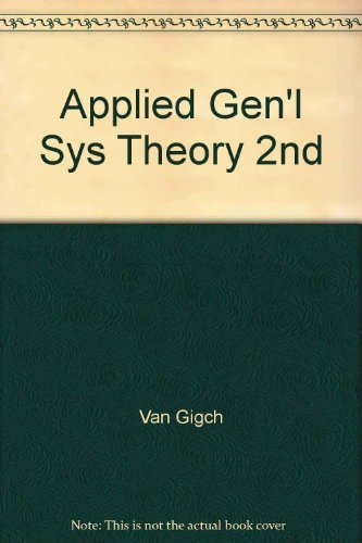 Stock image for Applied General Systems Theory for sale by HPB-Red