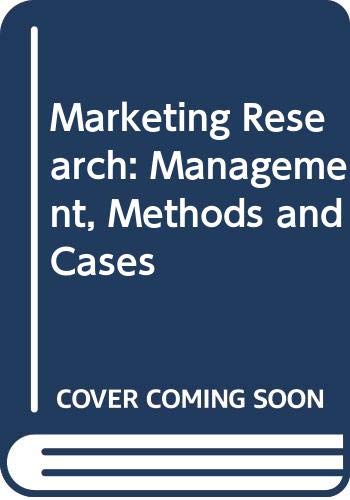 Beispielbild fr Marketing Research : Management, Materials, and Cases zum Verkauf von Better World Books