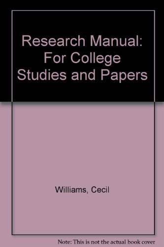 Imagen de archivo de Research Manual for College Studies and Papers a la venta por ThriftBooks-Dallas