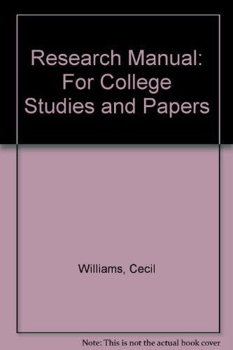Stock image for Research Manual for College Studies and Papers for sale by ThriftBooks-Dallas