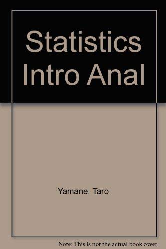 Stock image for Statistics: An Introductory Analysis for sale by Wonder Book