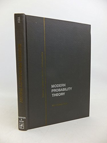 Imagen de archivo de Modern Probability Theory a la venta por Better World Books