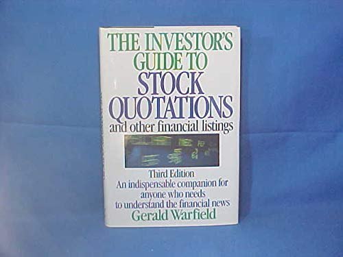 9780060551964: The Investor's Guide to Stock Quotations and Other Financial Listings: And Other Financial Listings