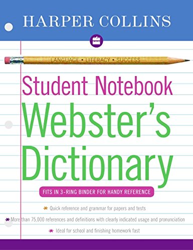 Imagen de archivo de Harpercollins Student Notebook Webster's Dictionary (Collins Language) a la venta por SecondSale