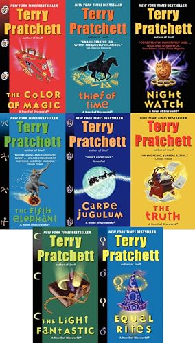 Stock image for Pratchett 8 Book Set: Night Watch / Truth / Carpe Jugulum / Color of Magic / Fifth Elephant / Light Fantastic / Equal Rights / Thief of Time for sale by Front Cover Books