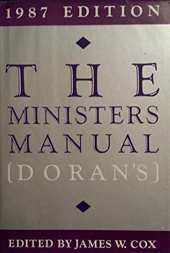 Beispielbild fr The Minister's Manual 1987 zum Verkauf von Better World Books