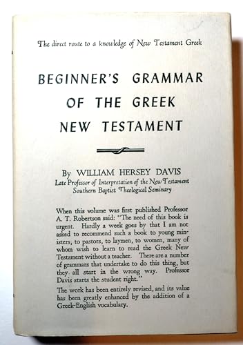 Imagen de archivo de Beginner's Grammar of the Greek New Testament a la venta por ThriftBooks-Dallas